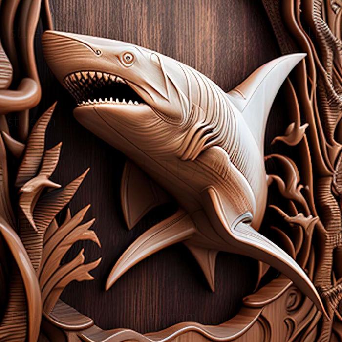 3д модель акулы